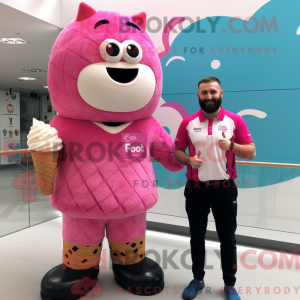 Pink Ice Cream Cone mascot...
