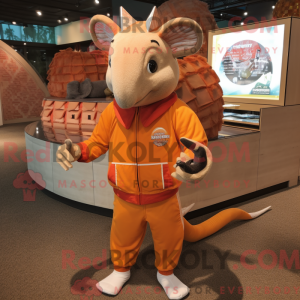 Orange Armadillo mascot...