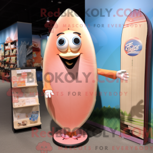 Peach Surfboard Maskottchen...