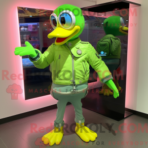 Lime Green Geese maskot...