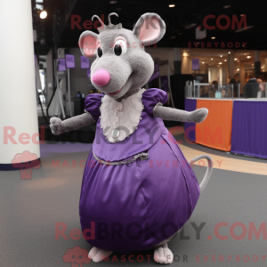 Paarse Rat-mascottekostuum...