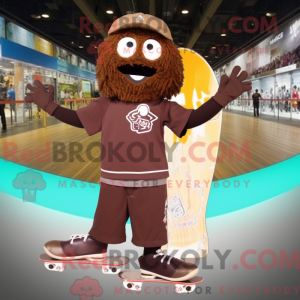 Brun skateboard maskot...