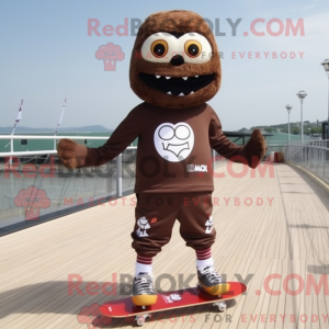Brown Skateboard mascot...