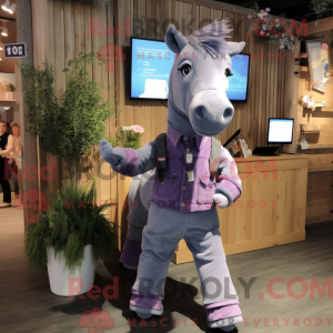 Lavendel Pferd Maskottchen...
