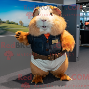 Peach Guinea Pig mascot...