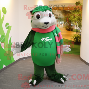 Skovgrøn laks maskot...