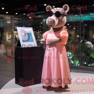 Peach Tapir-mascottekostuum...