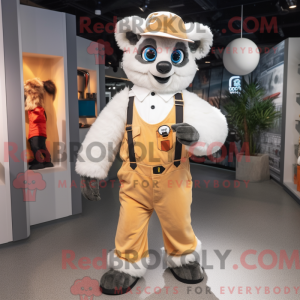 Cream Lemur maskot drakt...