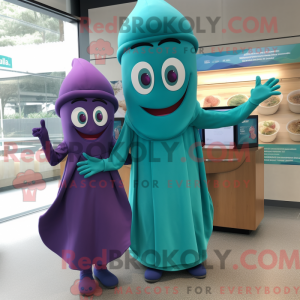 Teal Eggplant mascot...