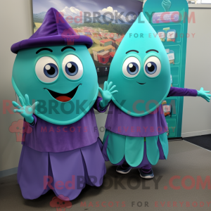 Teal Eggplant Maskottchen...
