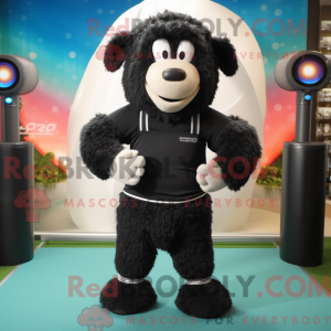 Black Merino Sheep mascot...