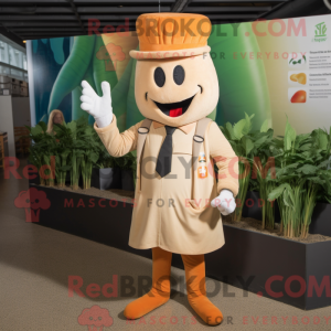 Tan Carrot mascottekostuum...