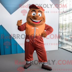 Maskotdräkt Rust Acrobat med vindjacka och fickdukar - Akrobatmaskotar - REBROKO_349534 - RedBrokoly.com