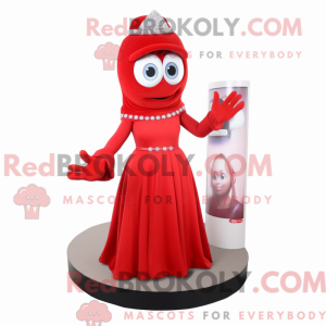 Rød forlovelsesring maskot...