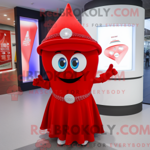 Rød forlovelsesring maskot...