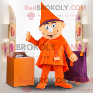 Postava maskota oranžového...