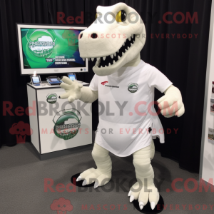 White Tyrannosaurus mascot...