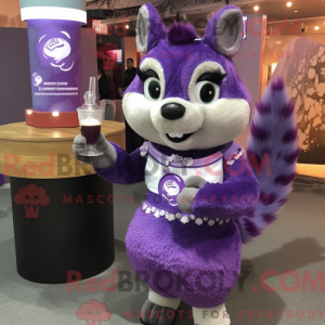 Máscara de esquilo roxo com...