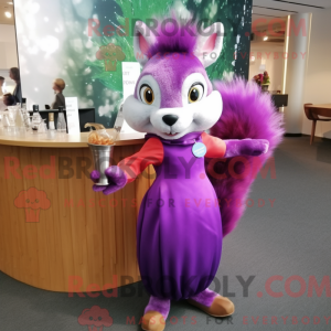 Máscara de esquilo roxo com...