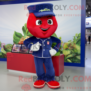Navy Strawberry mascot...