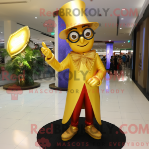 Guld tryllekunstner maskot...
