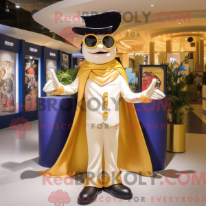 Guld tryllekunstner maskot...