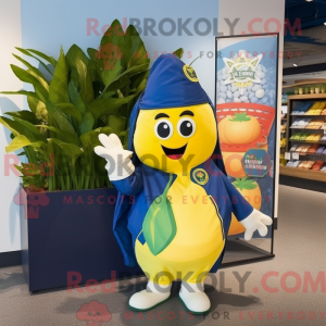 Navy Lemon mascottekostuum...