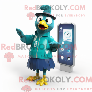 Máscara Teal Peacock com...