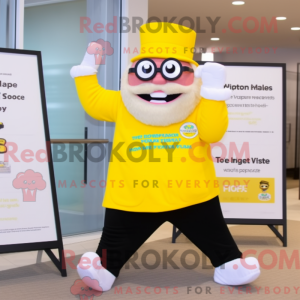 Gul doktor maskot...
