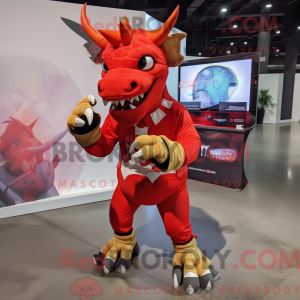 Röd Triceratops...