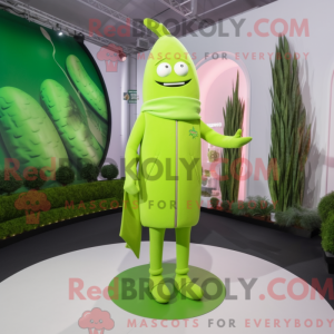 Lime grønn asparges maskot...