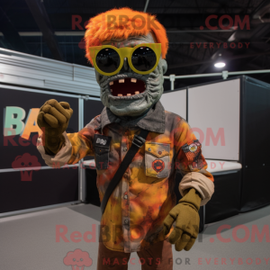 Rost Zombie Maskottchen...