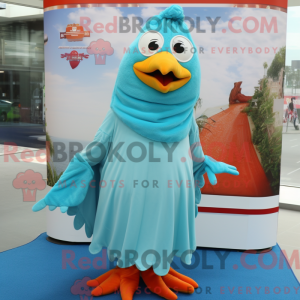 Cyan Fried Chicken mascot...