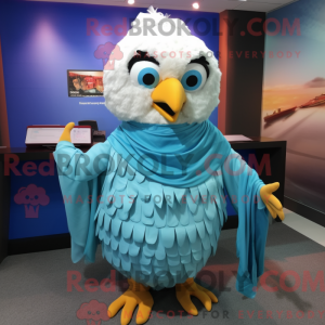 Cyan Fried Chicken mascot...