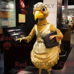 Gold Guinea Fowl mascot...