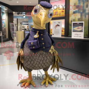Gold Guinea Fowl mascot...