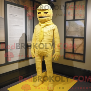 Lemon Yellow Mummy mascot...