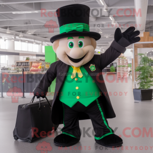 Sort Leprechaun Hat maskot...