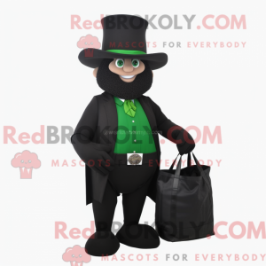 Sort Leprechaun Hat maskot...