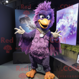 Lilla Harpy maskot kostume...