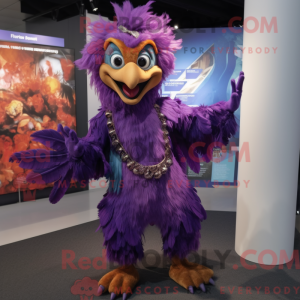 Mascotte de harpie violette...