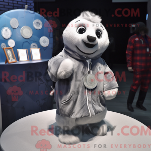 Silver Seal-mascottekostuum...