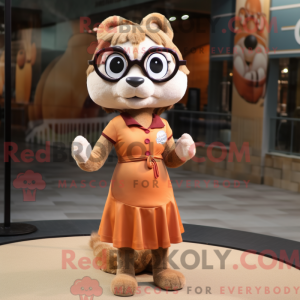 Tan Weasel maskotdraktfigur...