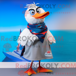 Zilvermeeuw mascottekostuum...