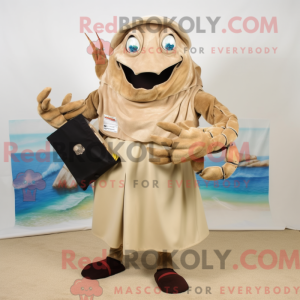 Beżowy eremittkrabbe maskot...