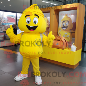 Gul lasagne maskot kostume...