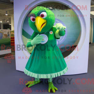 Grøn papegøje maskot...