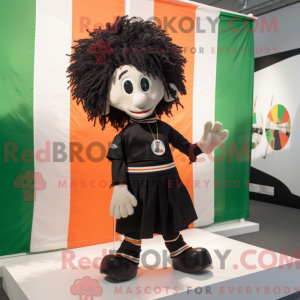 Sort irsk flag maskot...