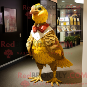Guldfasan maskot kostume...