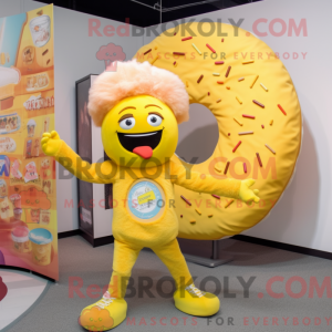 Geel Donut-mascottekostuum...